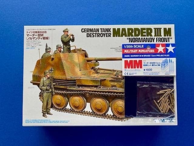 Tamiya	35364 Marder III M "Normandy" w/shell set 1/35, Tank, Verzenden, 1:32 tot 1:50, Nieuw