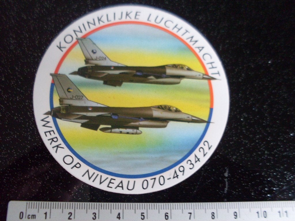 sticker koninklijke luchtmacht KLu werk op nieveau, Verzenden, Zo goed als nieuw, Bedrijf of Vereniging