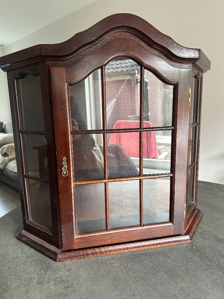 Wand vitrine kastje, Huis en Inrichting, Ophalen, Gebruikt, 50 tot 100 cm, Minder dan 100 cm