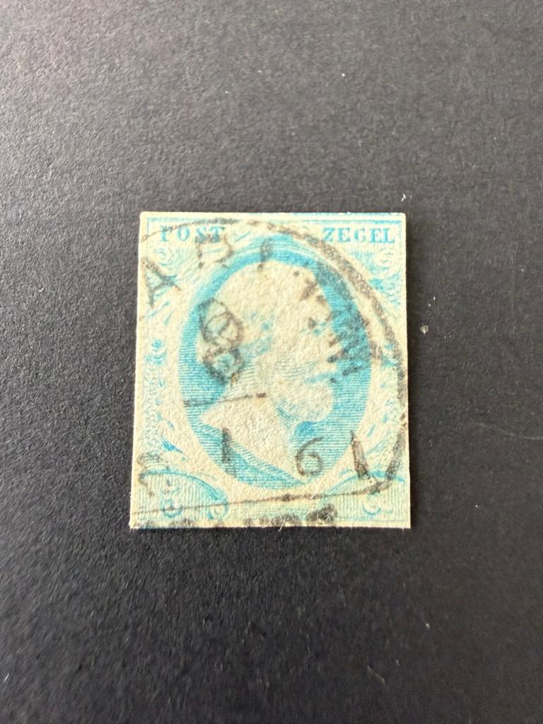 Oude Nederlandse postzegel Willem III 1852, 1 cent, Ophalen of Verzenden, T/m 1940, Gestempeld