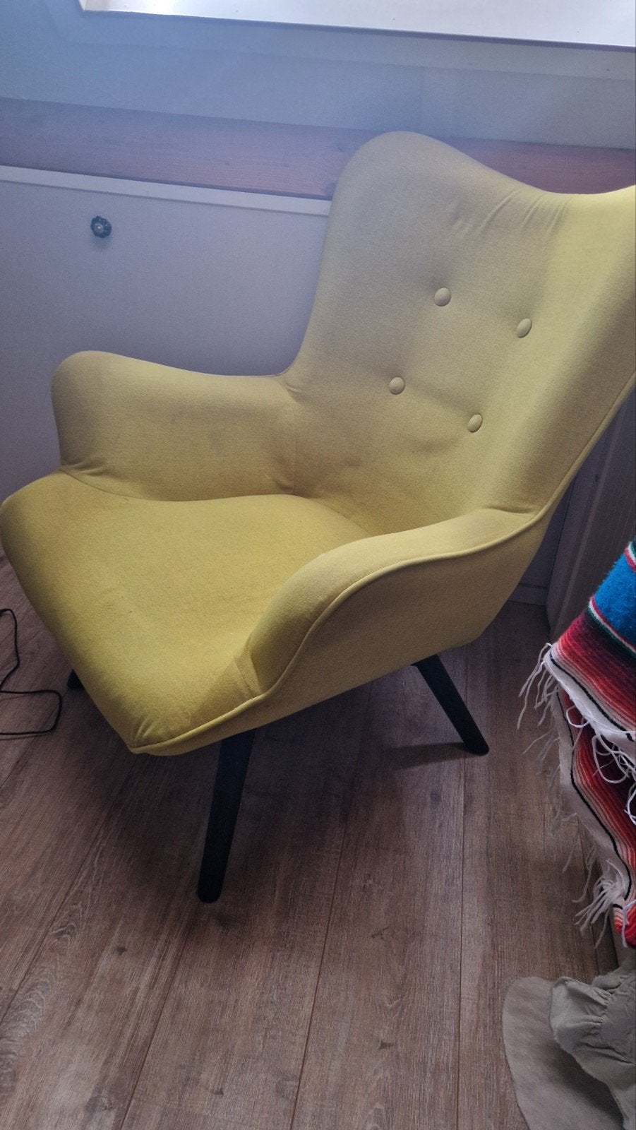 Comfortabele gele fauteuil - Zo goed als nieuw, Ophalen, 75 tot 100 cm, Zo goed als nieuw, Modern, comfortabel