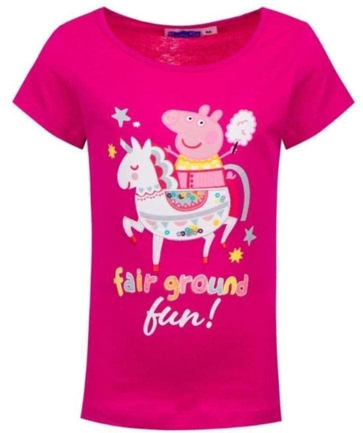 Peppa Pig Unicorn T-shirt Fuchsia - Maat 98 - 110 - 116, Meisje, Nieuw, Ophalen of Verzenden, Shirt of Longsleeve