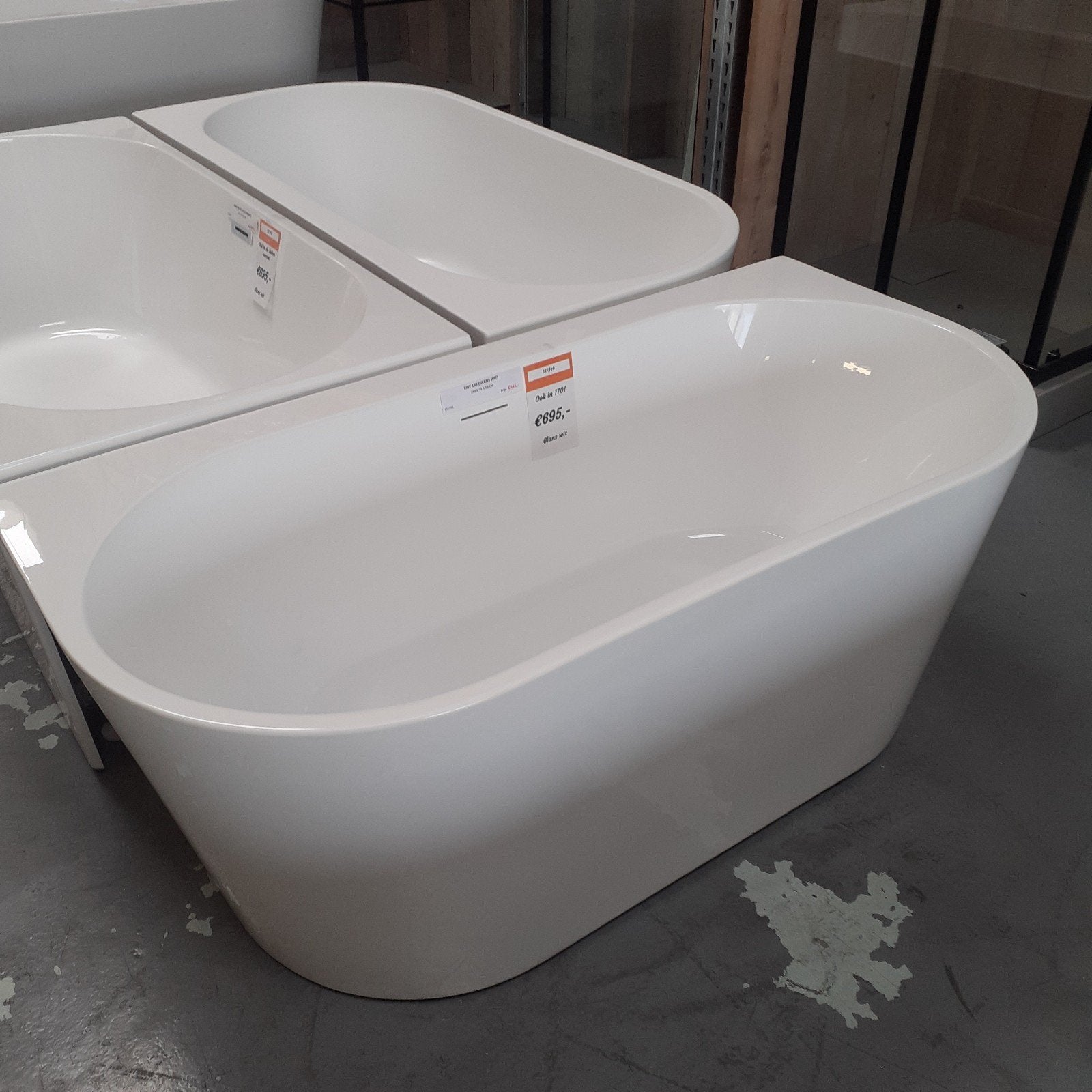 SALE! Eiby 150, glans wit, half vrijstaand, ruime uitvoering, Huis en Inrichting, Ophalen of Verzenden, Nieuw
