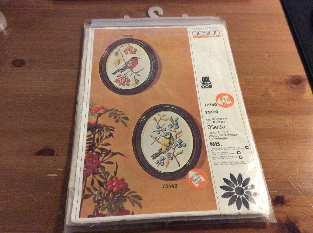 Oehlenschlager borduurpakket "Koolmees", Ophalen of Verzenden, Nieuw, Handborduren, Borduurpakket