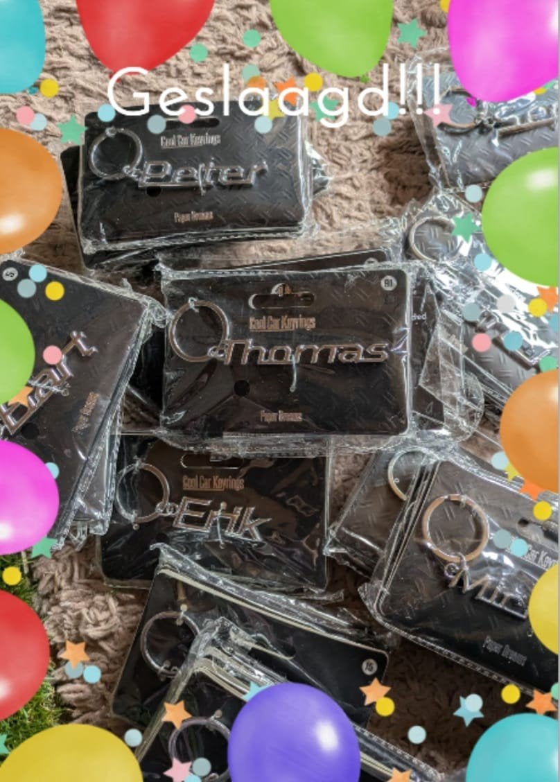 Sleutelhangers persoonlijke naam Geslaagd, 1 speler, Ophalen of Verzenden, Nieuw, Vanaf 3 jaar