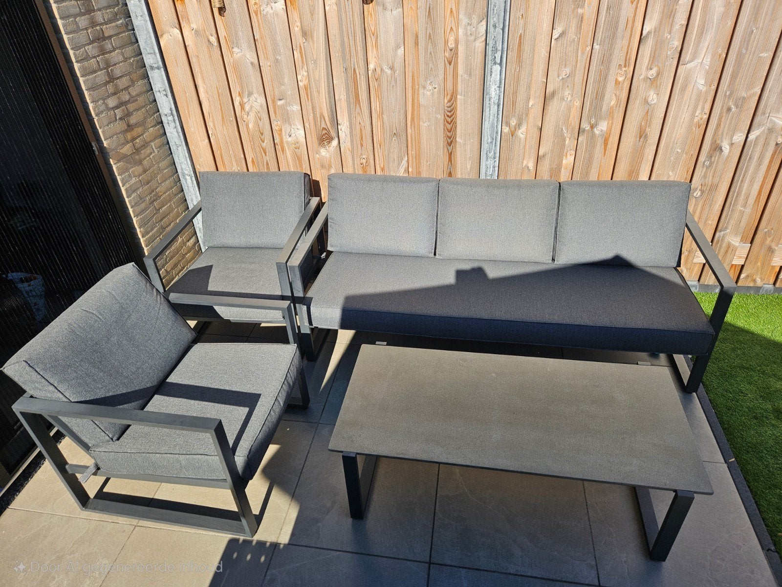 LOUNGESET VONGE 5-PERSOONS, Ophalen, 5 zitplaatsen, Bank, Aluminium