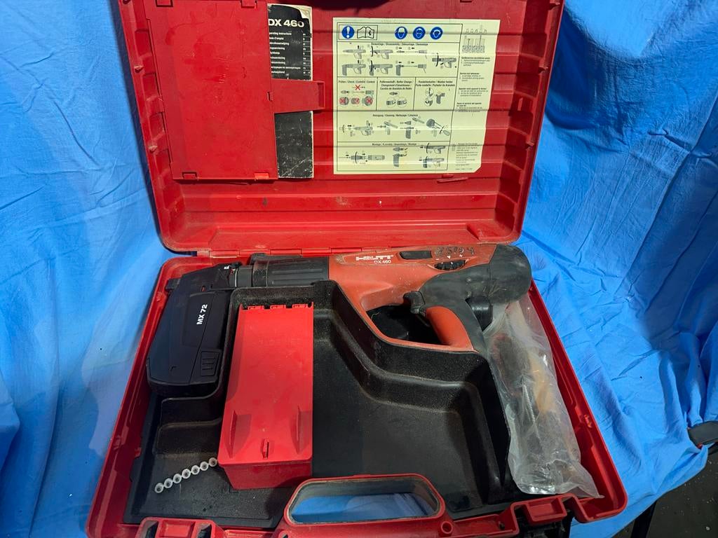 Hilti DX 460 Schiethamer met koffer en accessoires, Gebruikt, -, Ophalen of Verzenden, -