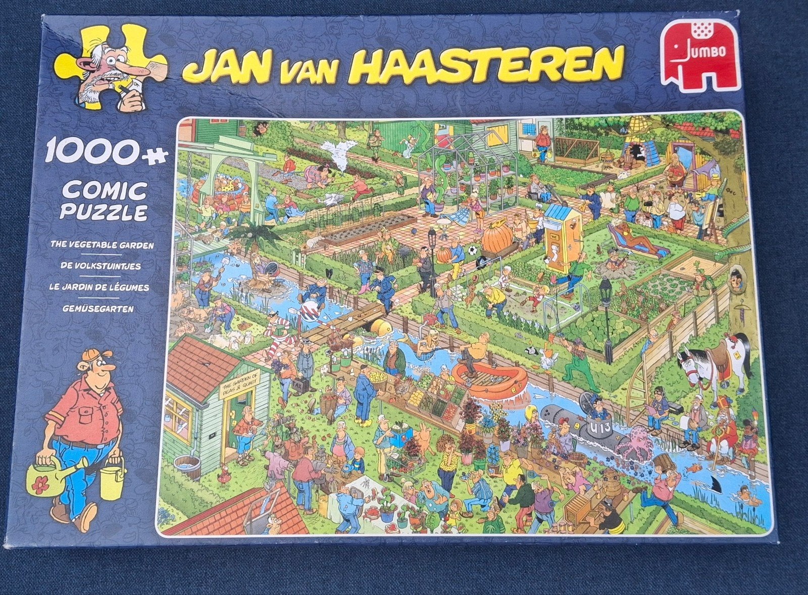 Jan van Haasteren puzzel De volkstuintjes 1000 st., Ophalen of Verzenden, 500 t/m 1500 stukjes, Zo goed als nieuw, Legpuzzel