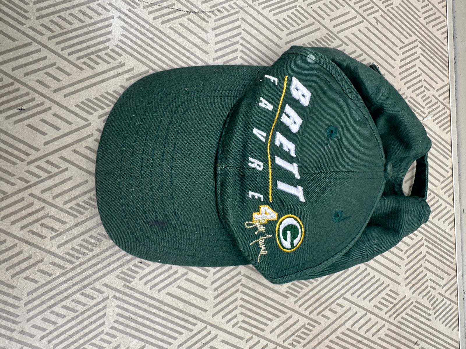 Vintage Brett Favre Green Bay Packers Pet, Ophalen of Verzenden, Gedragen, Pet