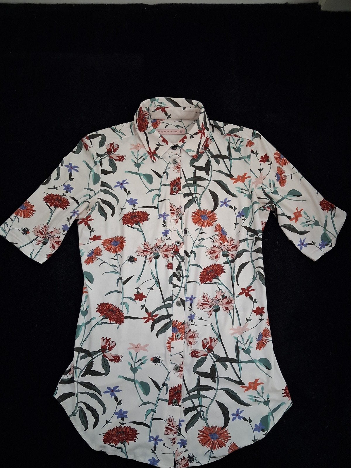 Studio Anneloes Poppy Flower Blouse - Maat XS, Studio Anneloes, Ophalen of Verzenden, Zo goed als nieuw, Korte mouw