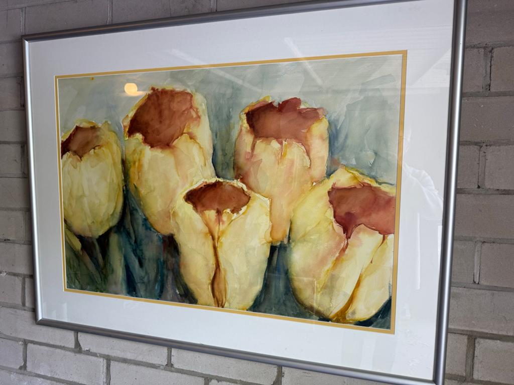 Grote aquarel van Lieke (Tilburg) - 150x100 cm, Antiek en Kunst, Kunst | Schilderijen | Klassiek, Ophalen