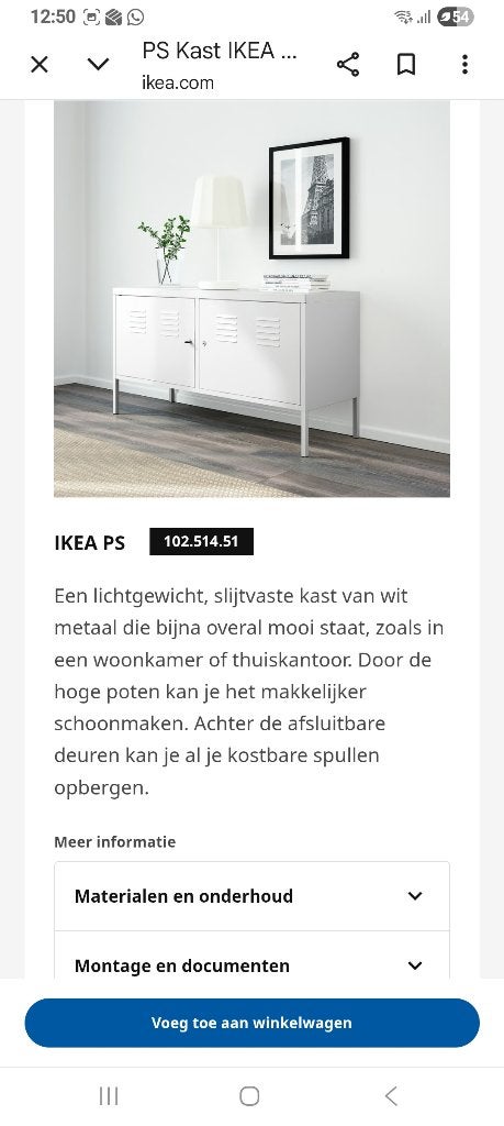 Kastje van wit metaal, Ophalen, Gebruikt