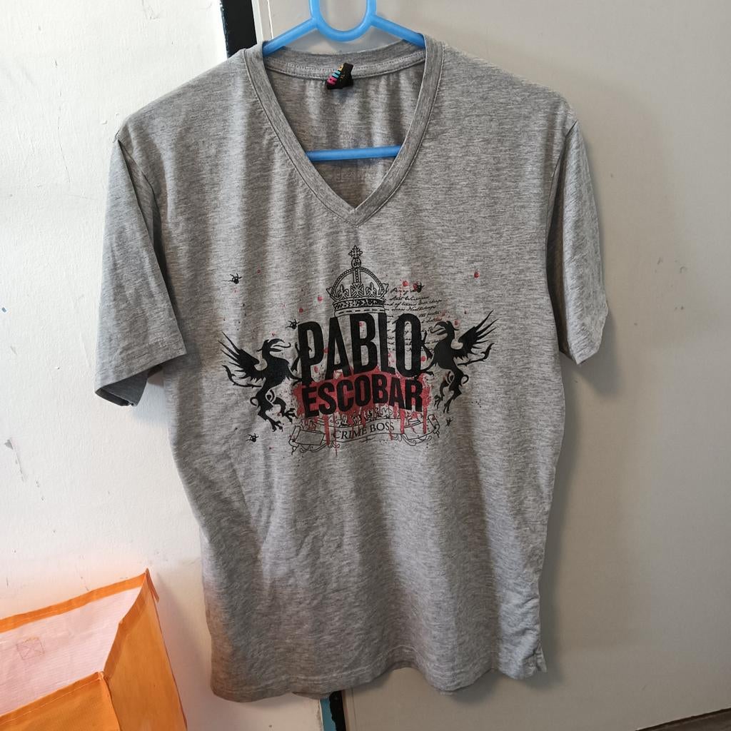 Grijs T-shirt van Mascherano Pablo Escobar maat XL, Maat 56/58 (XL), Ophalen of Verzenden, Zo goed als nieuw, Mascherano