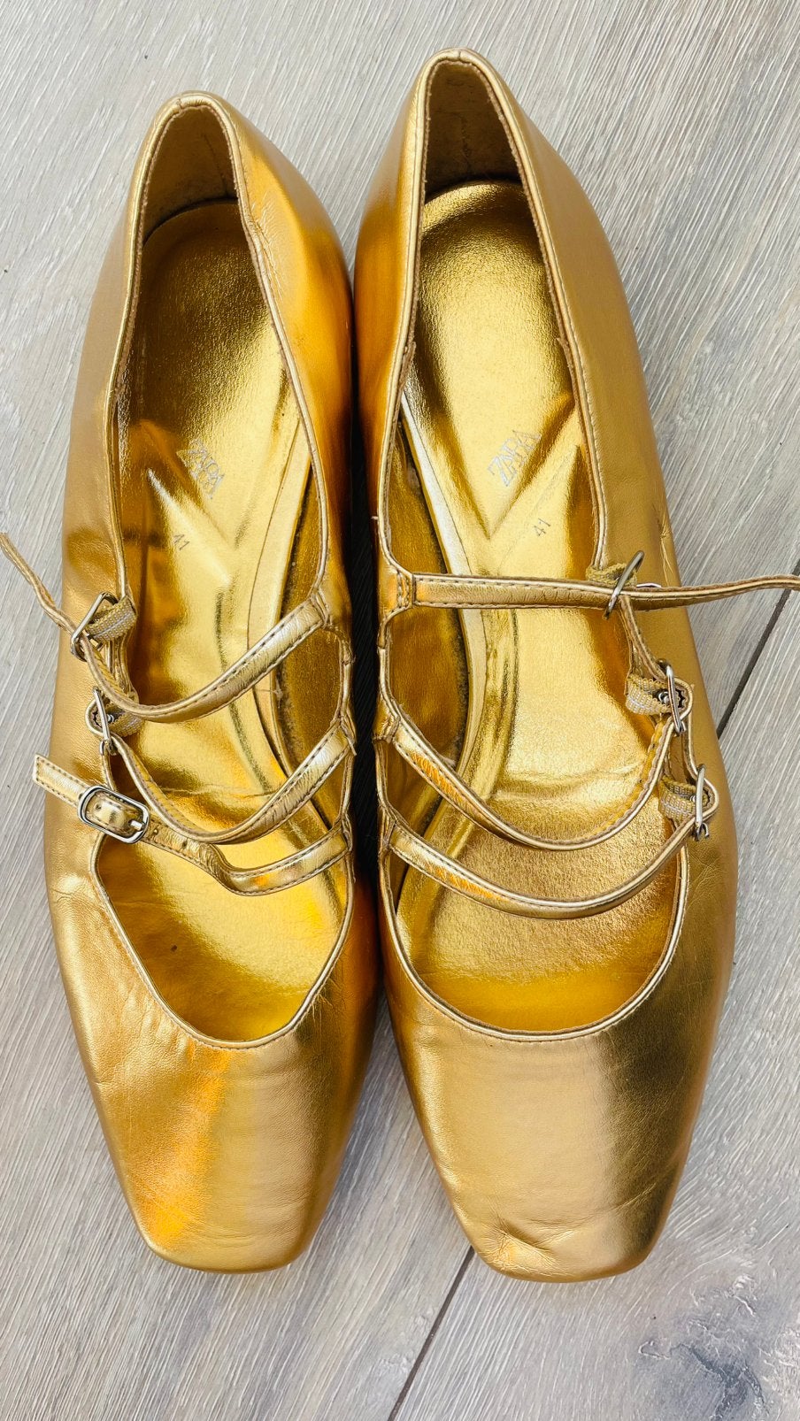 Te koop: schoenen, zara, goud, 41, Ophalen of Verzenden, Zo goed als nieuw, Overige kleuren, Sneakers of Gympen