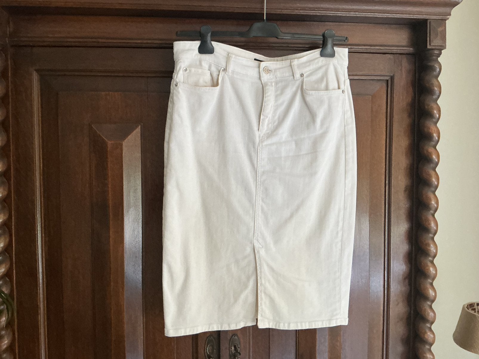 Creme kleurige rok jeans rok van Marc Cain mt5 (= mt 42), Beige, Maat 42/44 (L), Ophalen of Verzenden, Zo goed als nieuw