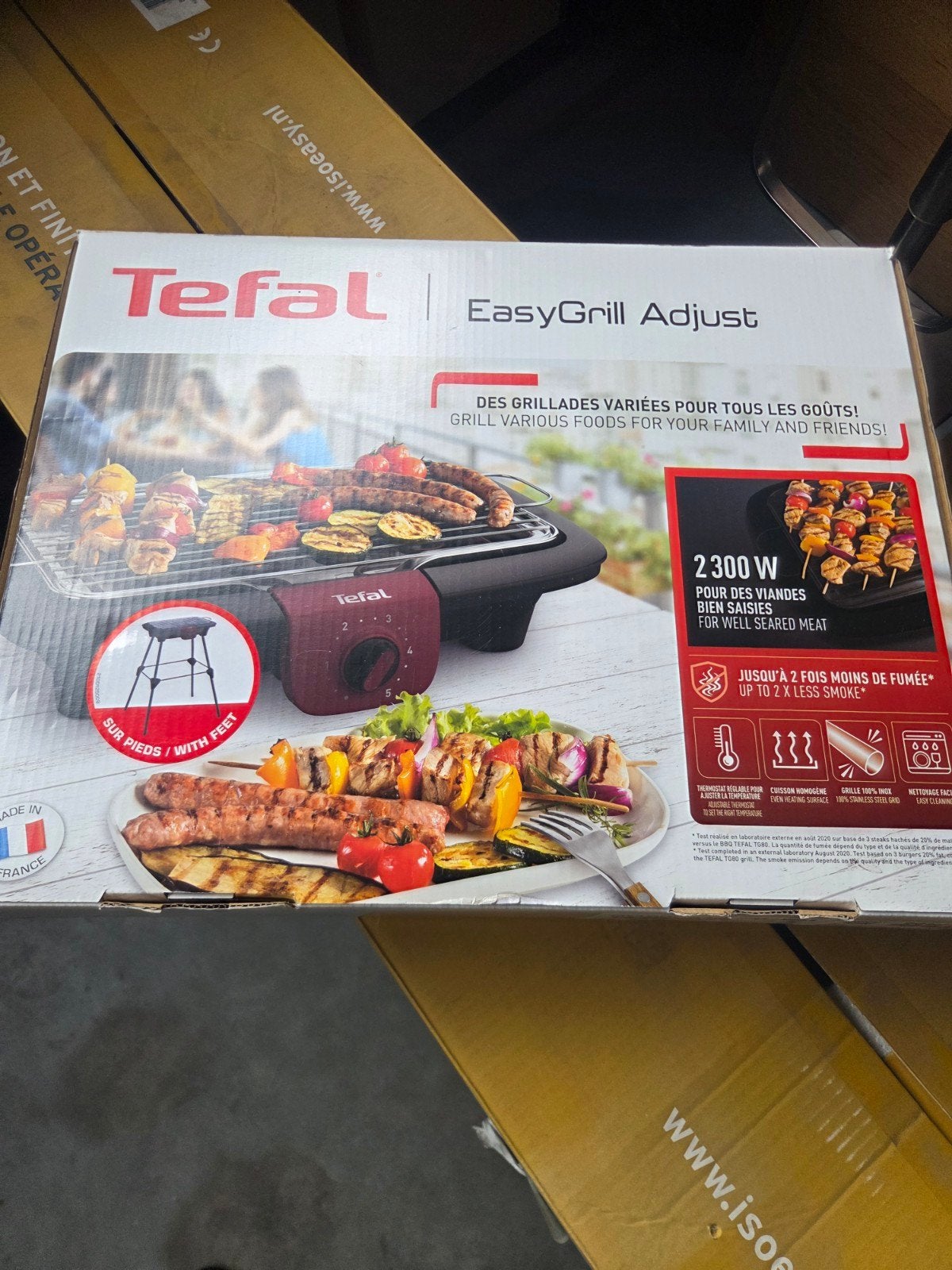 Gloednieuwe Tefal EasyGrill Adjust Tafel BBQ 2300W, Tuin en Terras, Ophalen, Nieuw, Tefal