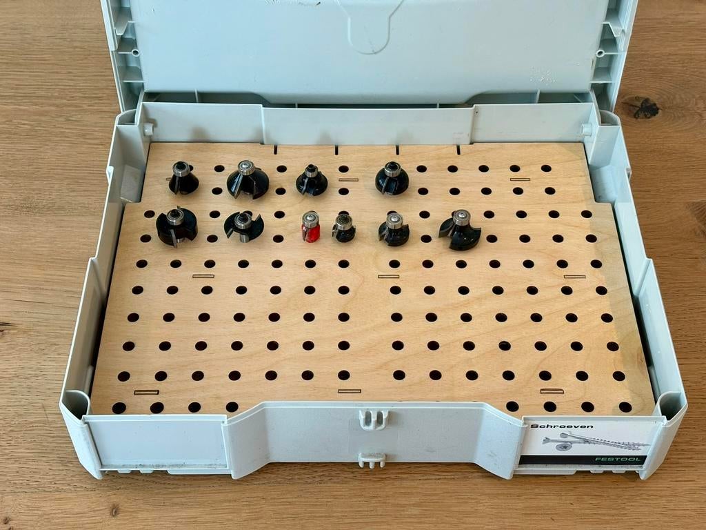 Systainer inlay freesjes 8mm bovenfrees, Ophalen of Verzenden, Zo goed als nieuw