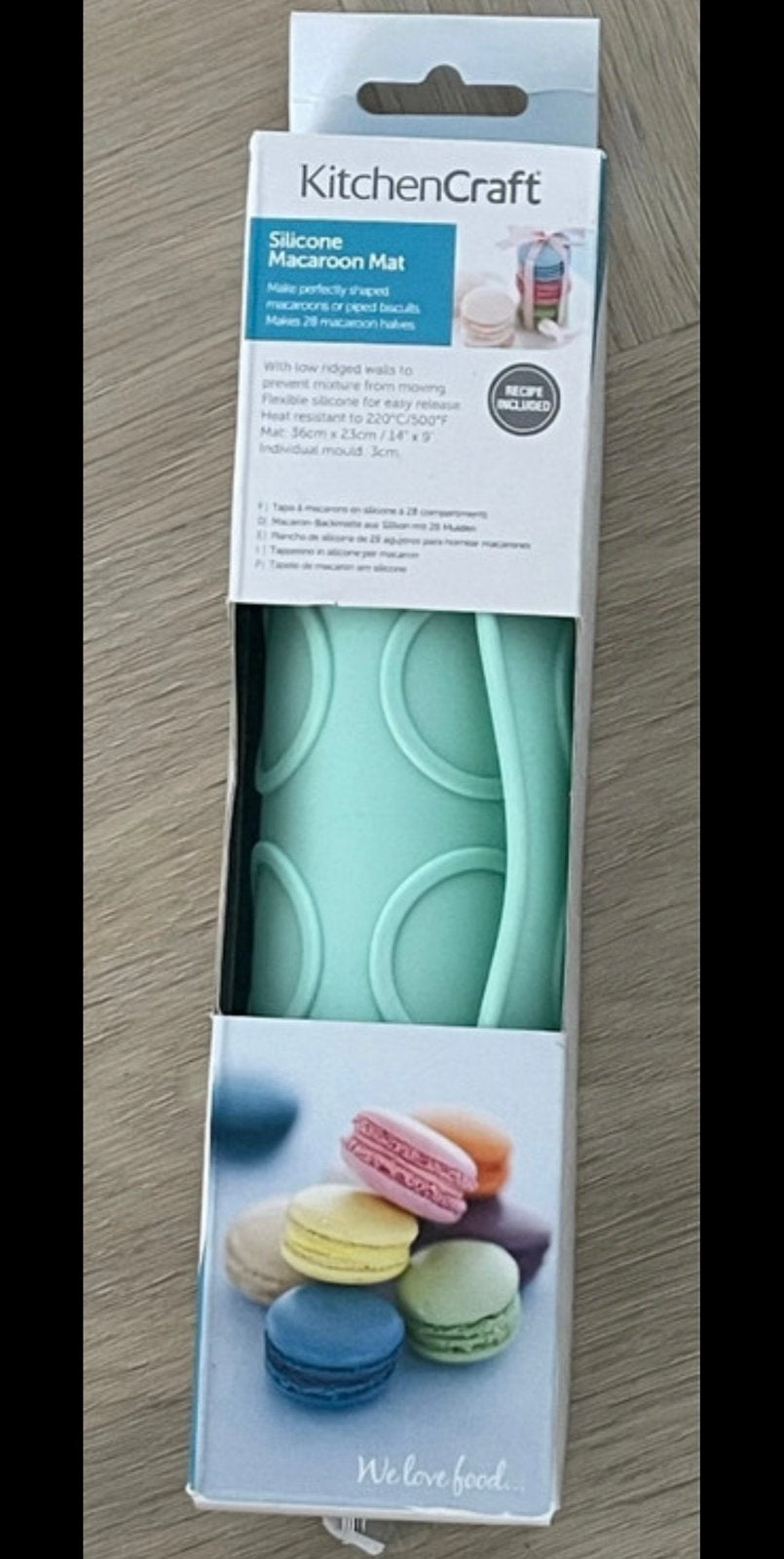 KitchenCraft Siliconen Macaron Bakmat - Perfecte Macarons, Huis en Inrichting, Nieuw, Ophalen of Verzenden, Overige merken, Rubber/elastomeren
