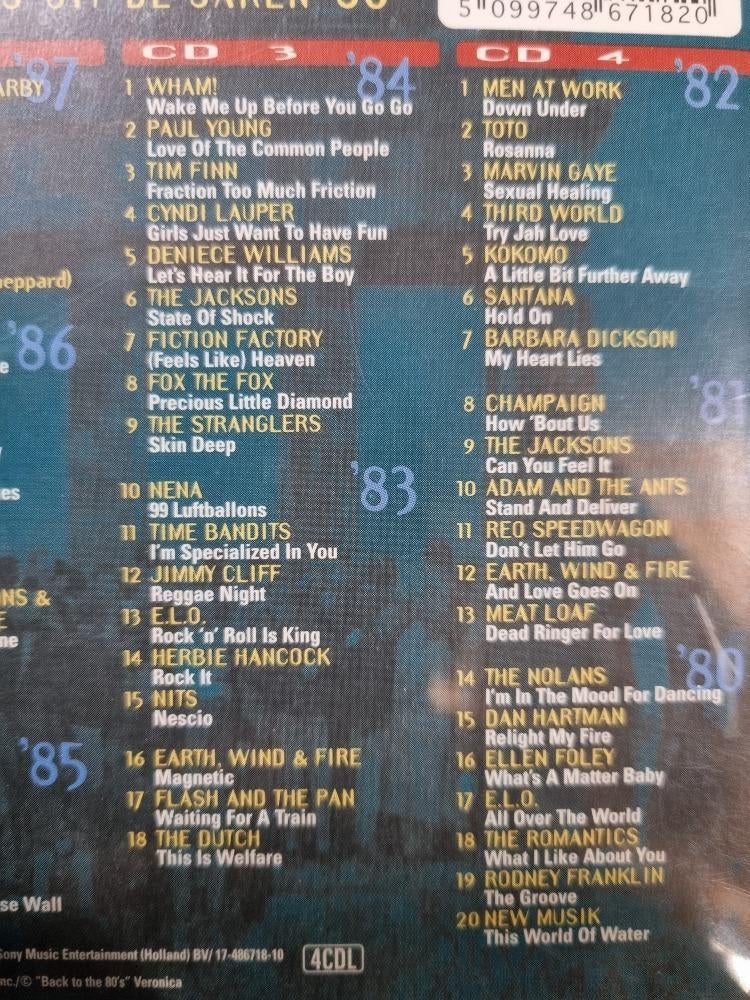 cd back to the 80.s 4x disc, Cd's en Dvd's, Ophalen of Verzenden