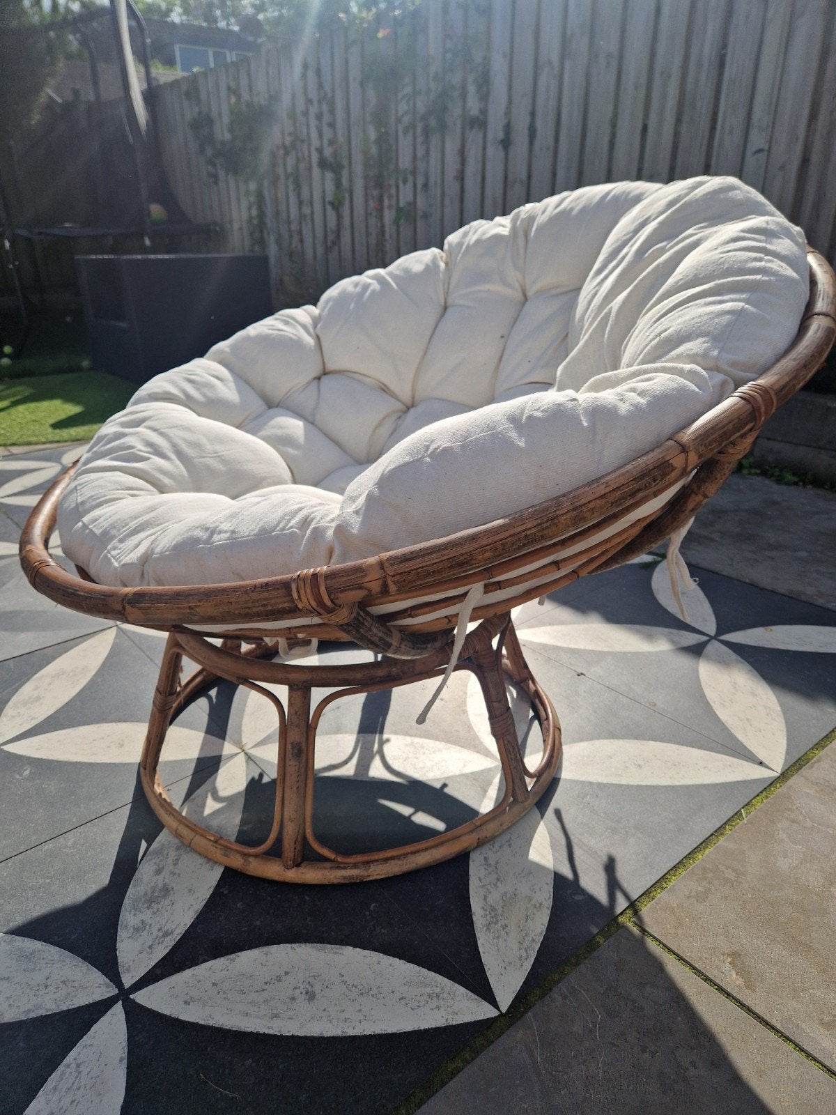 Rotan loungestoel  ø100x80 cm, Huis en Inrichting, Ophalen, Gebruikt, Overige kleuren, Riet of Rotan