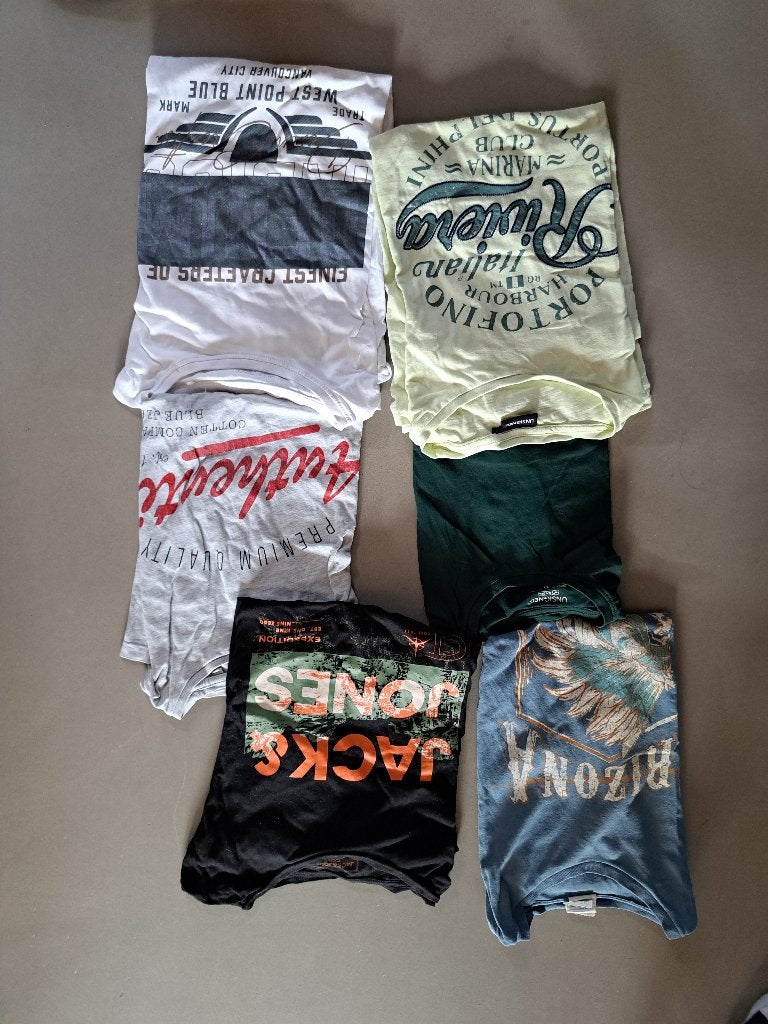 6 heren shirts maat M, Maat 48/50 (M), Zwart, Ophalen of Verzenden, Gedragen