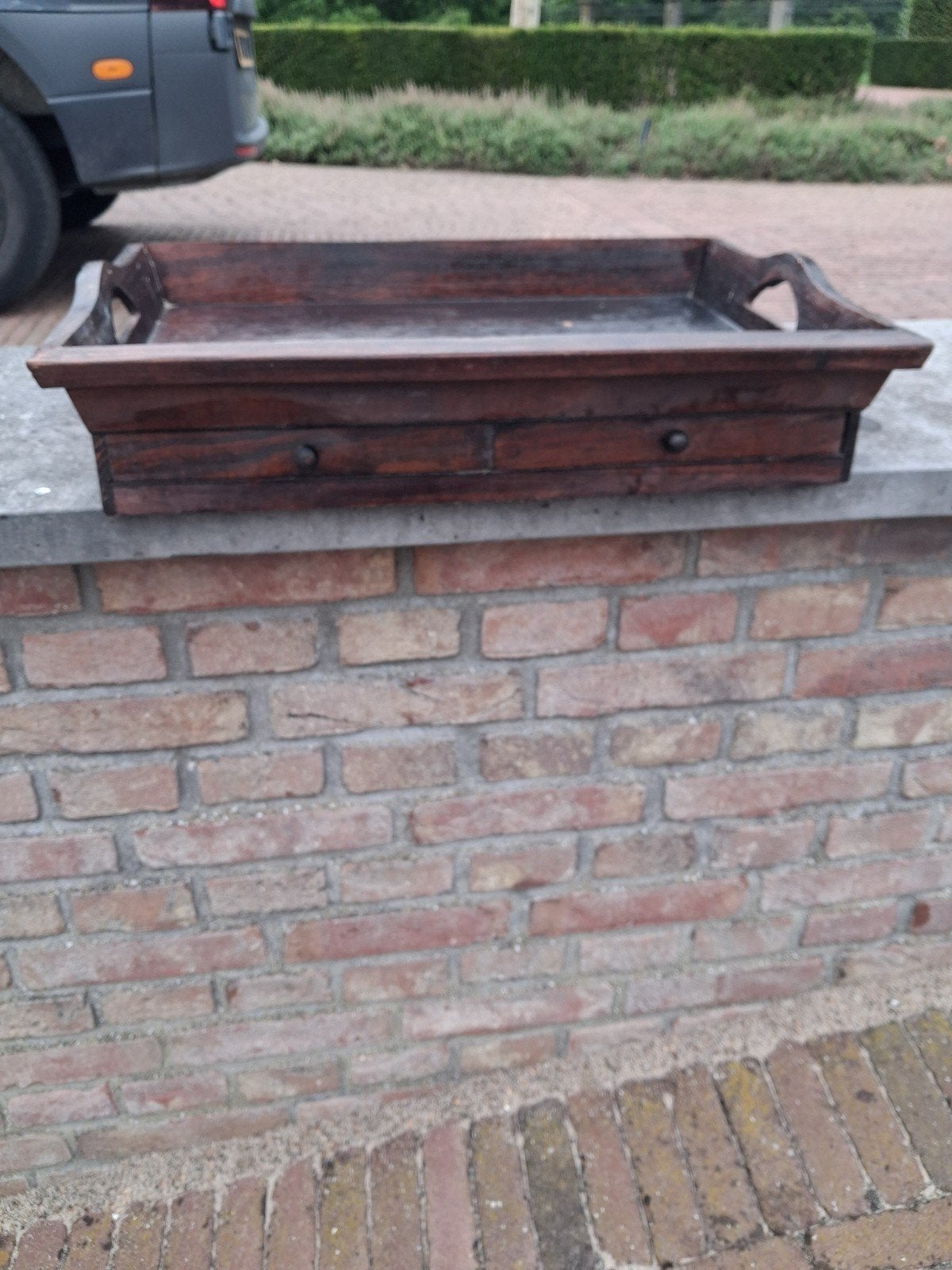 antiek dienblad oud, Huis en Inrichting, Woonaccessoires | Dienbladen, Ophalen, Rechthoekig, Hout