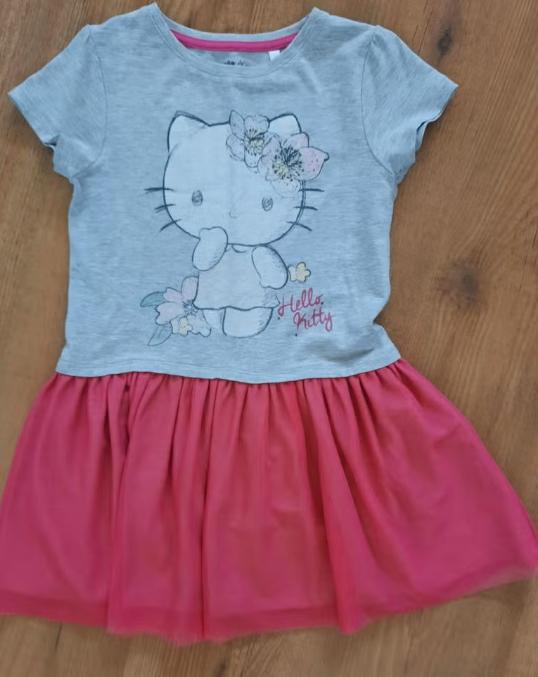 Hello Kitty jurk maat128, Kinderen en Baby's, Kinderkleding | Maat 128, Meisje, Ophalen of Verzenden, Zo goed als nieuw, Jurk of Rok