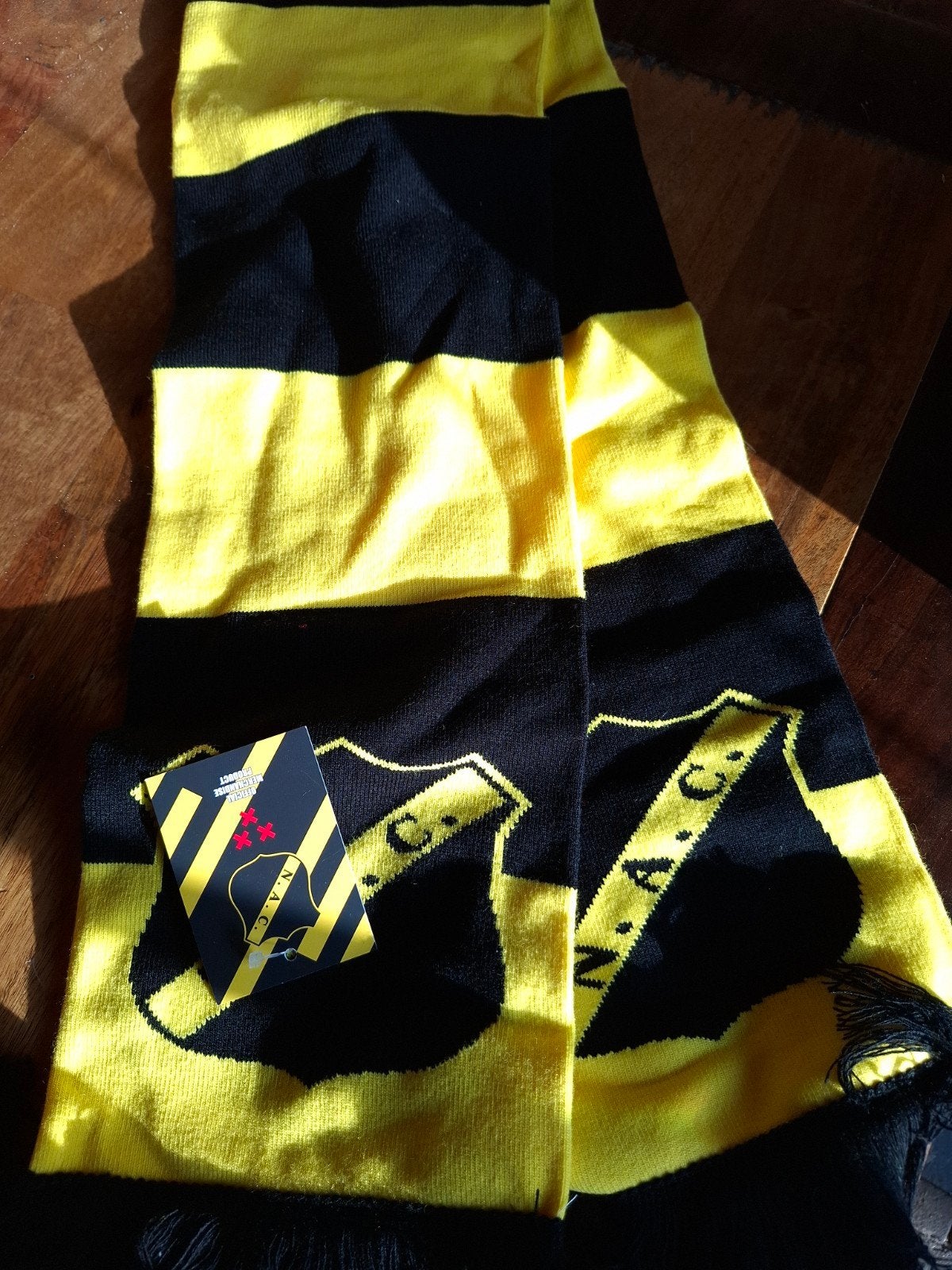 Nieuwe NAC Breda Sjaal Geel Zwart - Official Merchandise, NAC Breda, Verzenden, Nieuw, Sjaal