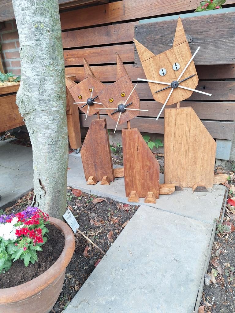 Houten katten, Ophalen of Verzenden