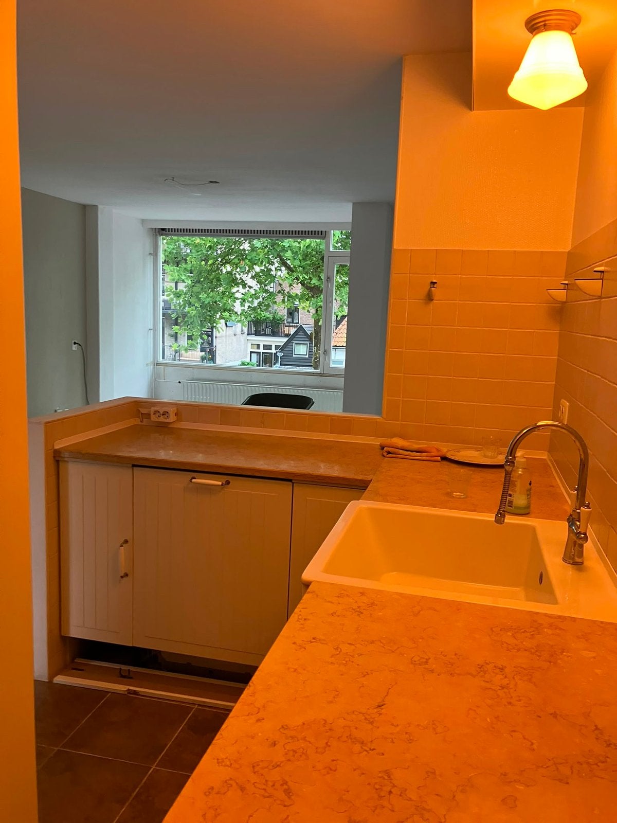 Keuke goede staat, Huis en Inrichting, Keuken | Complete keukens, Ophalen, Gebruikt, Wit, Hoekkeuken