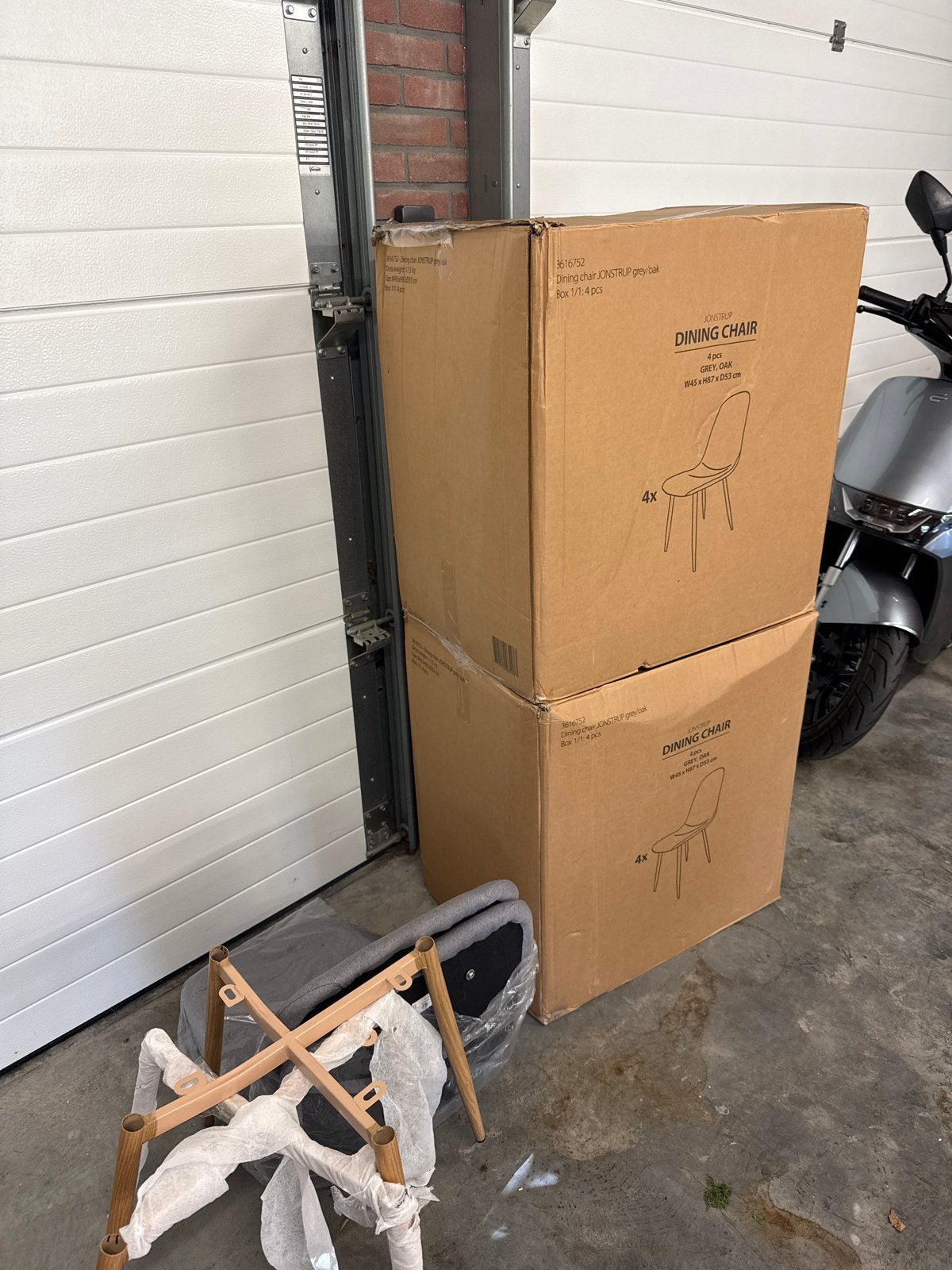 10x JYSK JONSTRUP stoel - Nieuw in doos, Ophalen, Nieuw, Grijs, Vijf, Zes of meer stoelen