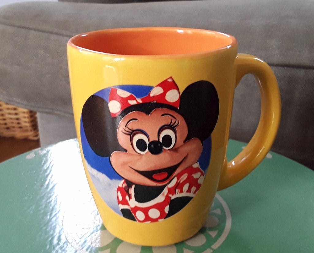 Grote beker van Minnie Mouse - Disney, Disneyland, Esso, Gebruikt, Keramiek, Overige stijlen, Mok