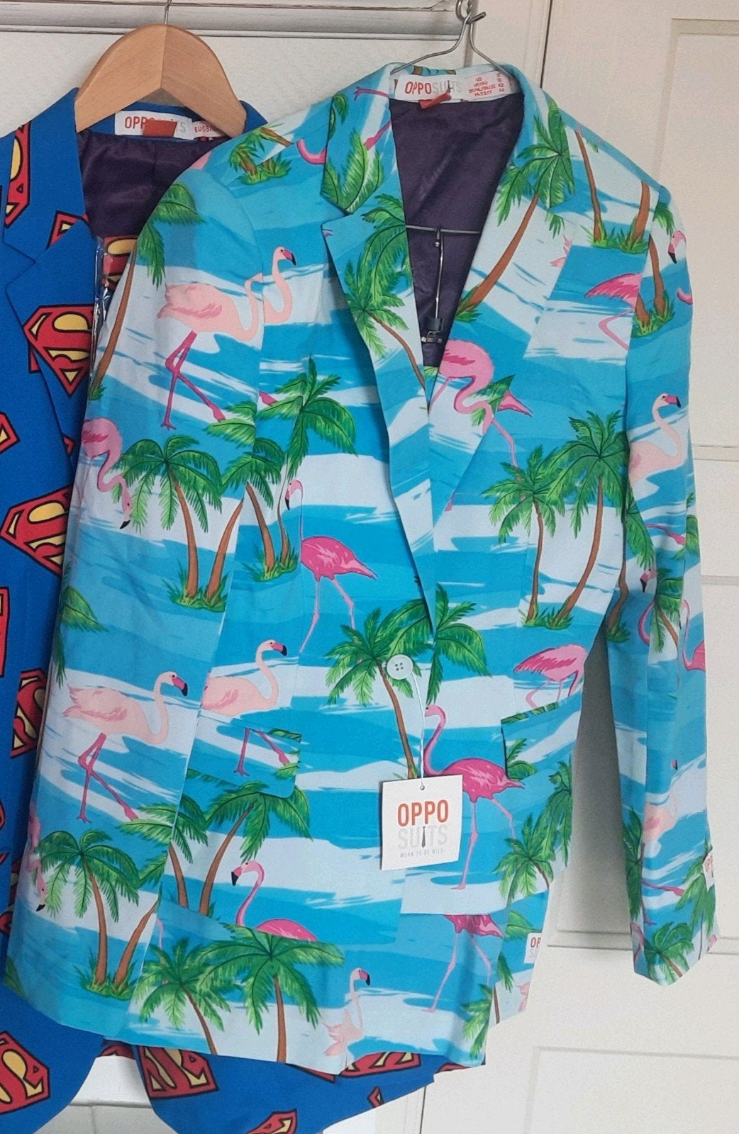 1 dames flamingirl opposuits kostuums, lees de beschrijving, Overige typen, Blauw, Maat 42/44 (L), Nieuw