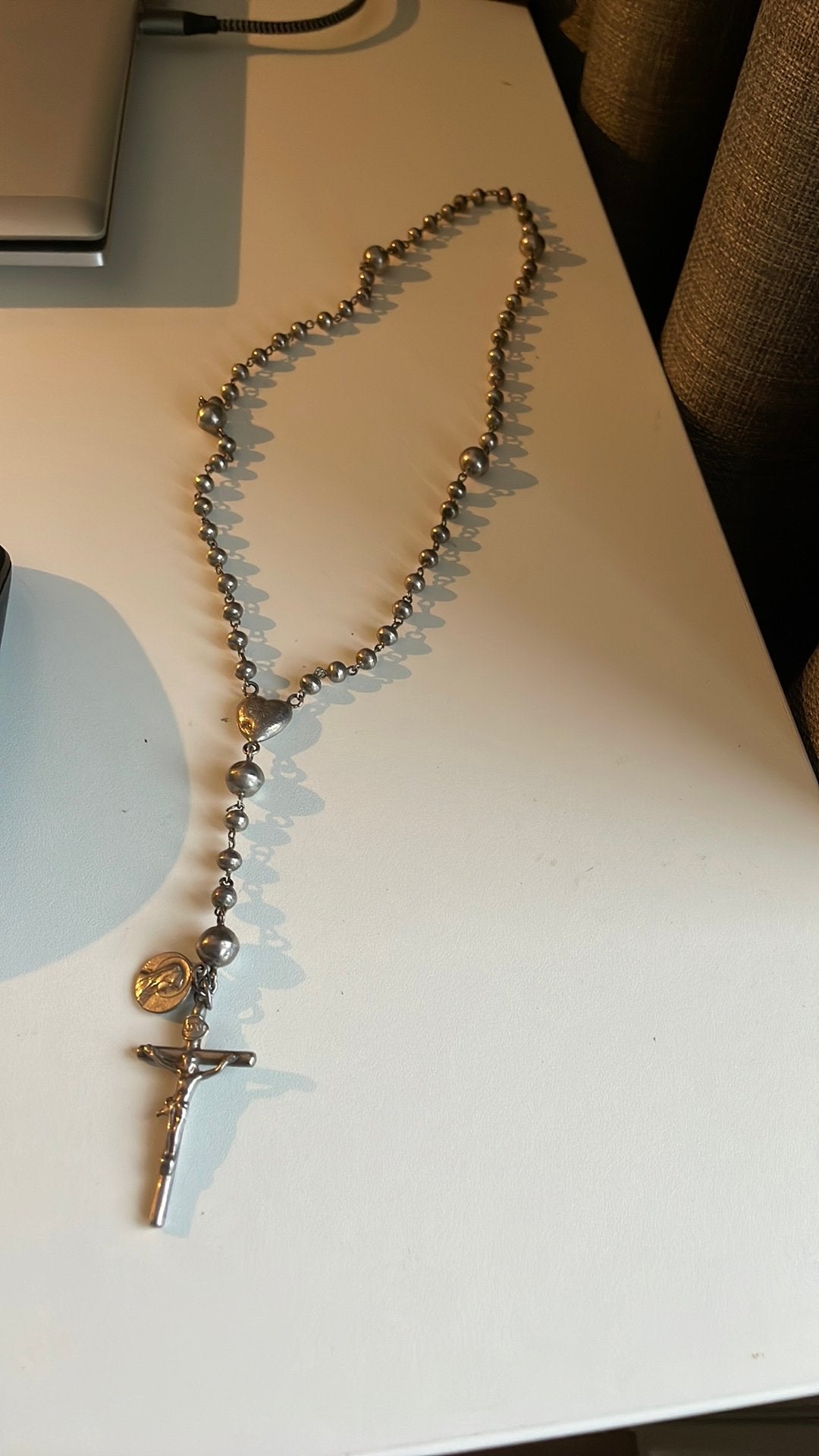 Zilveren rozenkrans, Antiek en Kunst, Ophalen of Verzenden, Zilver