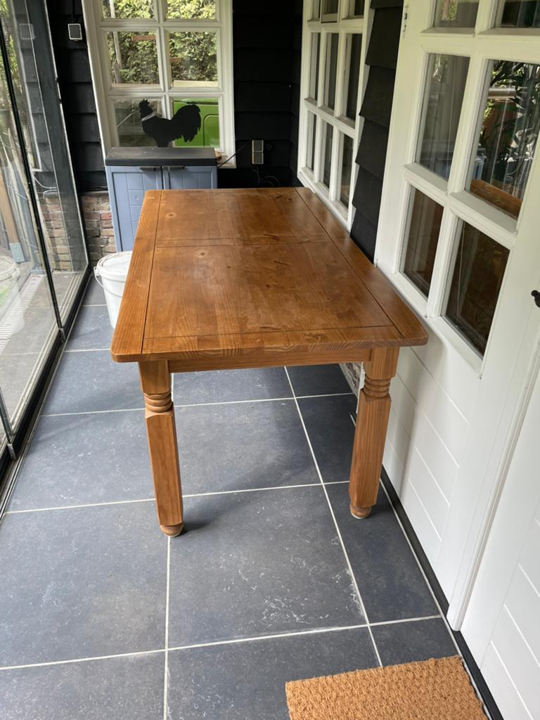 Eettafel 90 x 180., Huis en Inrichting, Ophalen, Gebruikt, 50 tot 100 cm, 150 tot 200 cm