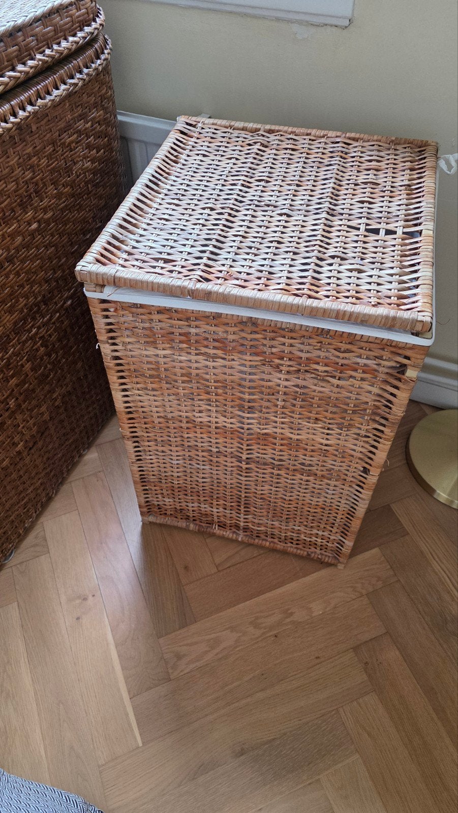 IKEA Rotan Wasmand met Binnenzak - Riet/Wilgen Look, Ophalen, Zo goed als nieuw