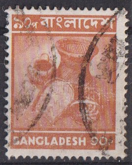 Bangladesh 1973 Manden maken, Verzenden, Gestempeld, Dier of Natuur