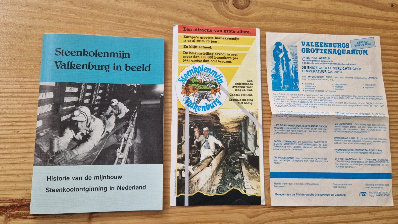 Oude brochures kolenmijnen Valkenburg, steenkolenmijnen, Ophalen of Verzenden, Gelezen