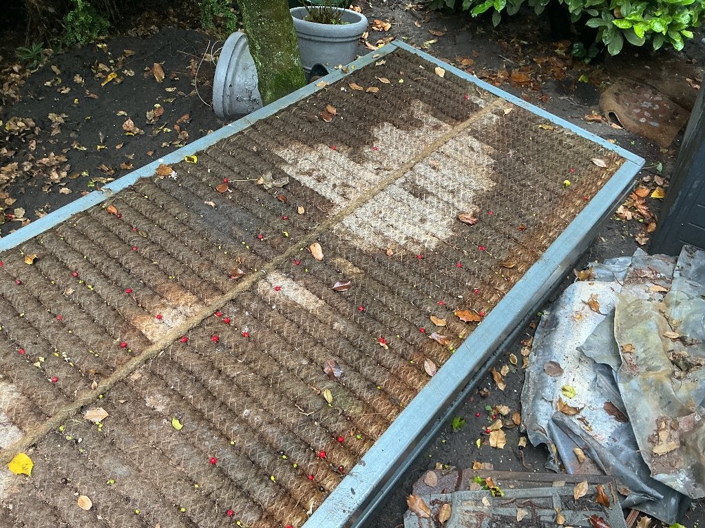 4 tuinschermen, Tuin en Terras, Tuinhekken en Hekwerk, Ophalen, Gebruikt, IJzer, Tuinhek