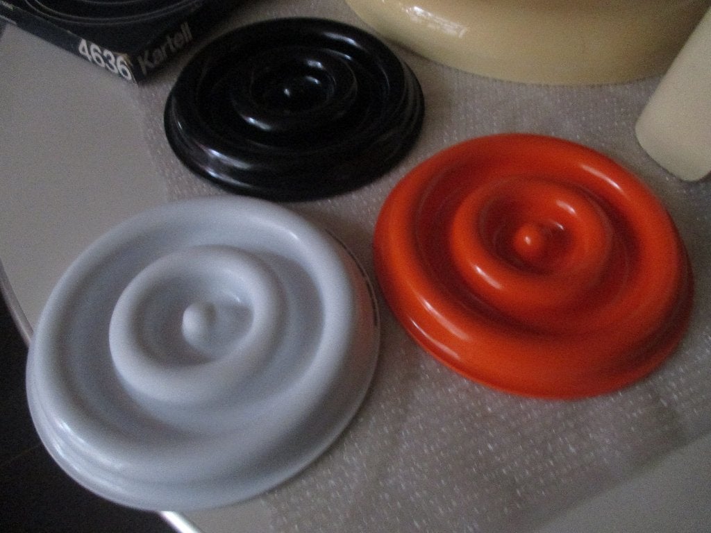 Isao Hosoe design jaren70 Kartell asbak 4636 seventies retro, Verzamelen, Gebruikt, ?, Asbak, Kartell
