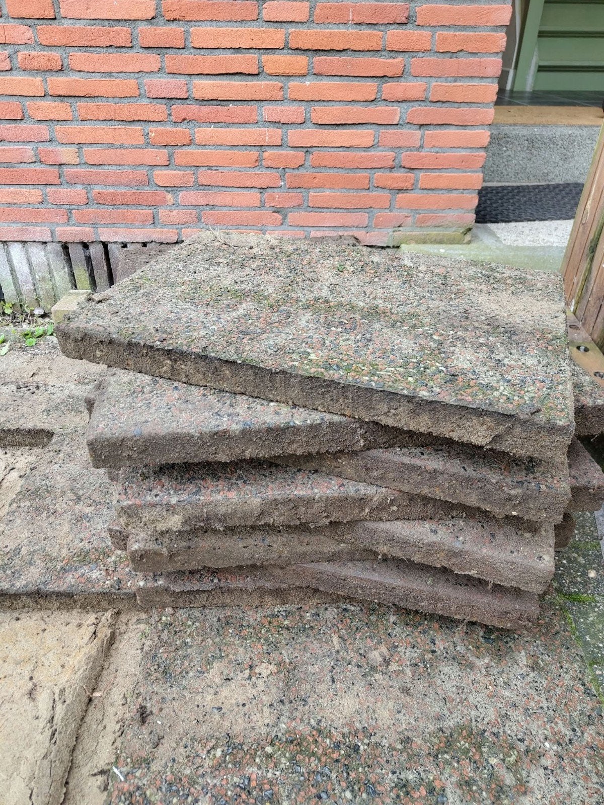 Gebruikte terrastegels - Ideaal voor tuin of oprit, Ophalen, Gebruikt, 10 m² of meer, Beton