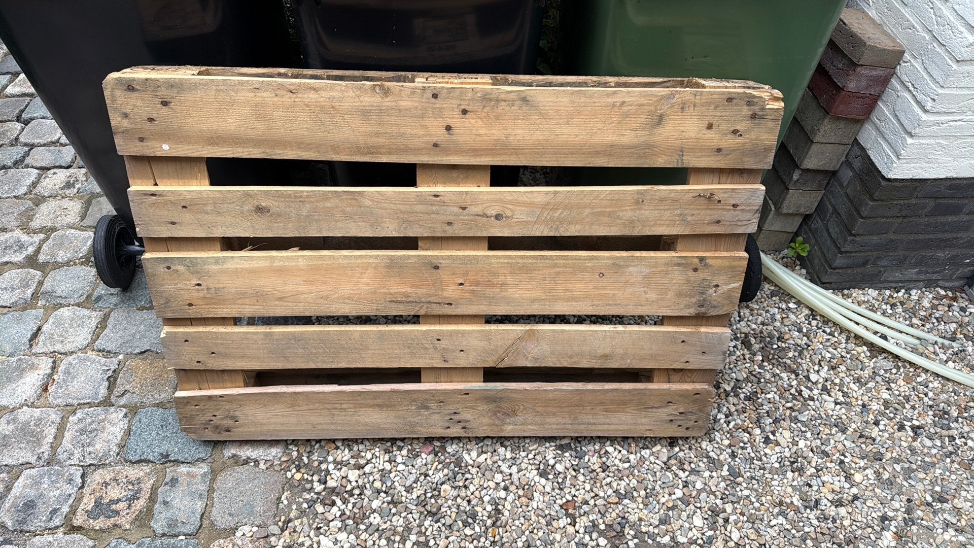 Gratis!! Houten pallet, Ophalen, Gebruikt, 50 mm of meer, Minder dan 200 cm
