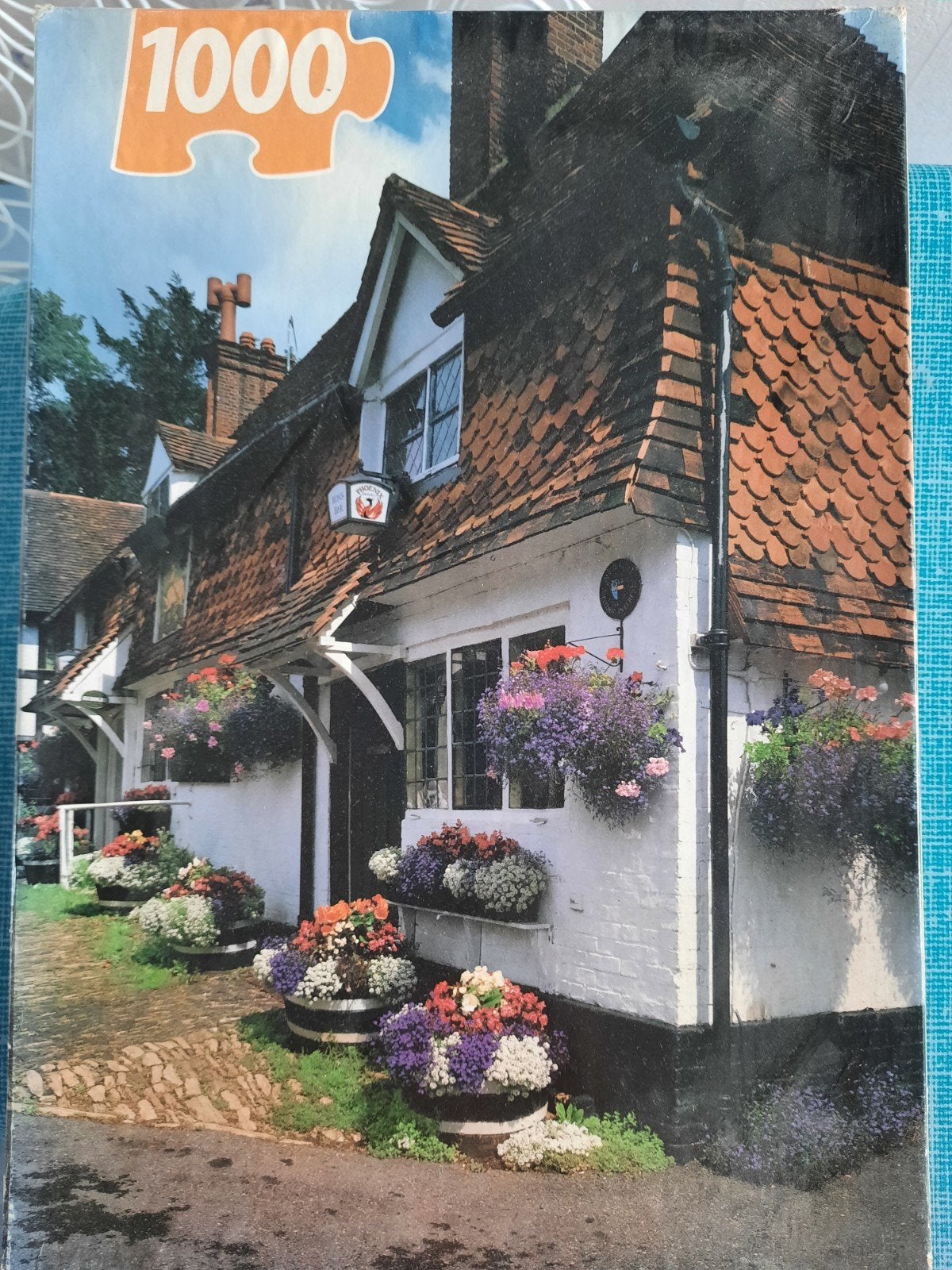 Vintage Legpuzzel 1000 Stukjes - Engelse Cottage, Ophalen of Verzenden, 500 t/m 1500 stukjes, Gebruikt, Legpuzzel