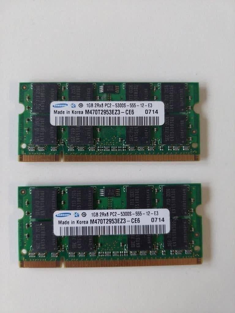 Samsung 2GB (2x1GB) DDR2 Geheugen Set, Computers en Software, RAM geheugen, Gebruikt, Ophalen of Verzenden, DDR2, Desktop
