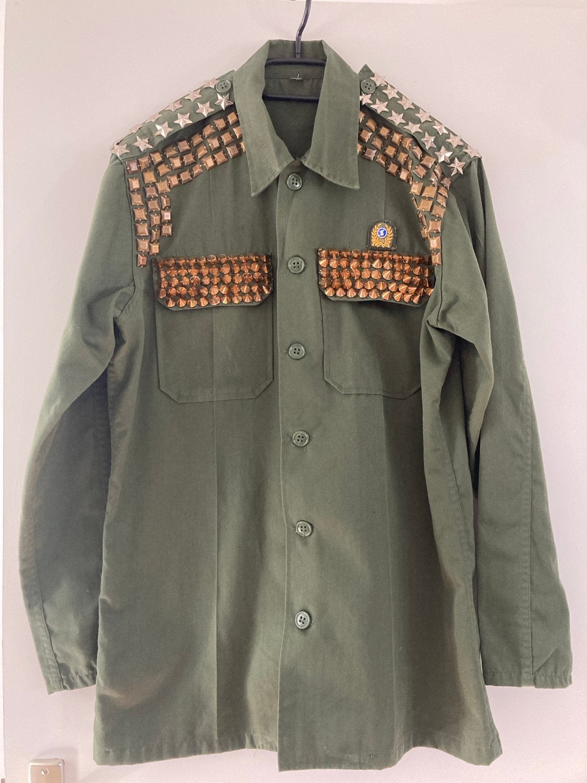 Handgemaakt militair jasje - Khaki - Heren S-M, Ophalen of Verzenden, Gedragen