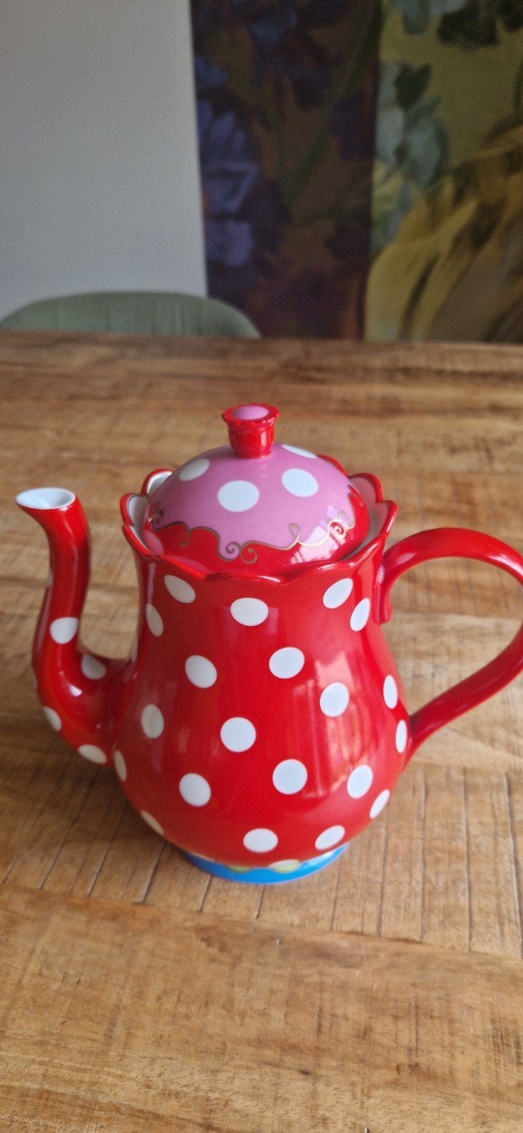 Theepot oilily, Huis en Inrichting, Keuken | Servies, Ophalen, Overige typen, Zo goed als nieuw, Overige stijlen