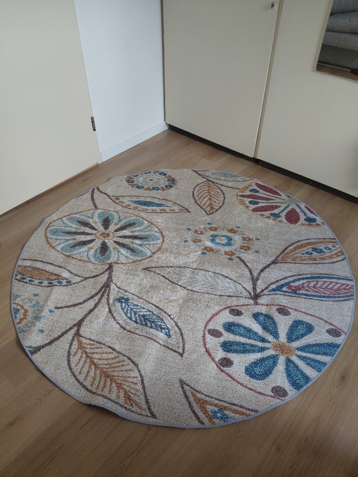 vloerkleed 160 rond, Huis en Inrichting, Blauw, 150 tot 200 cm, Rond, Ophalen of Verzenden