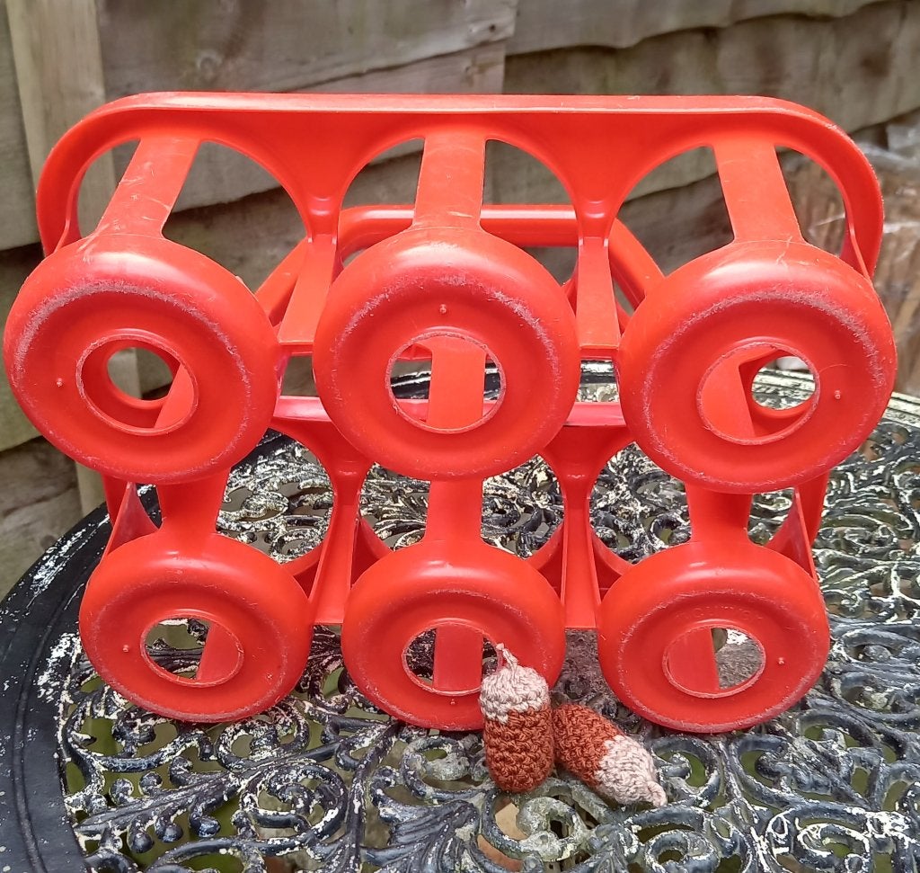 Vintage oranje flessenhouder Curver, Ophalen of Verzenden, Huis en Inrichting