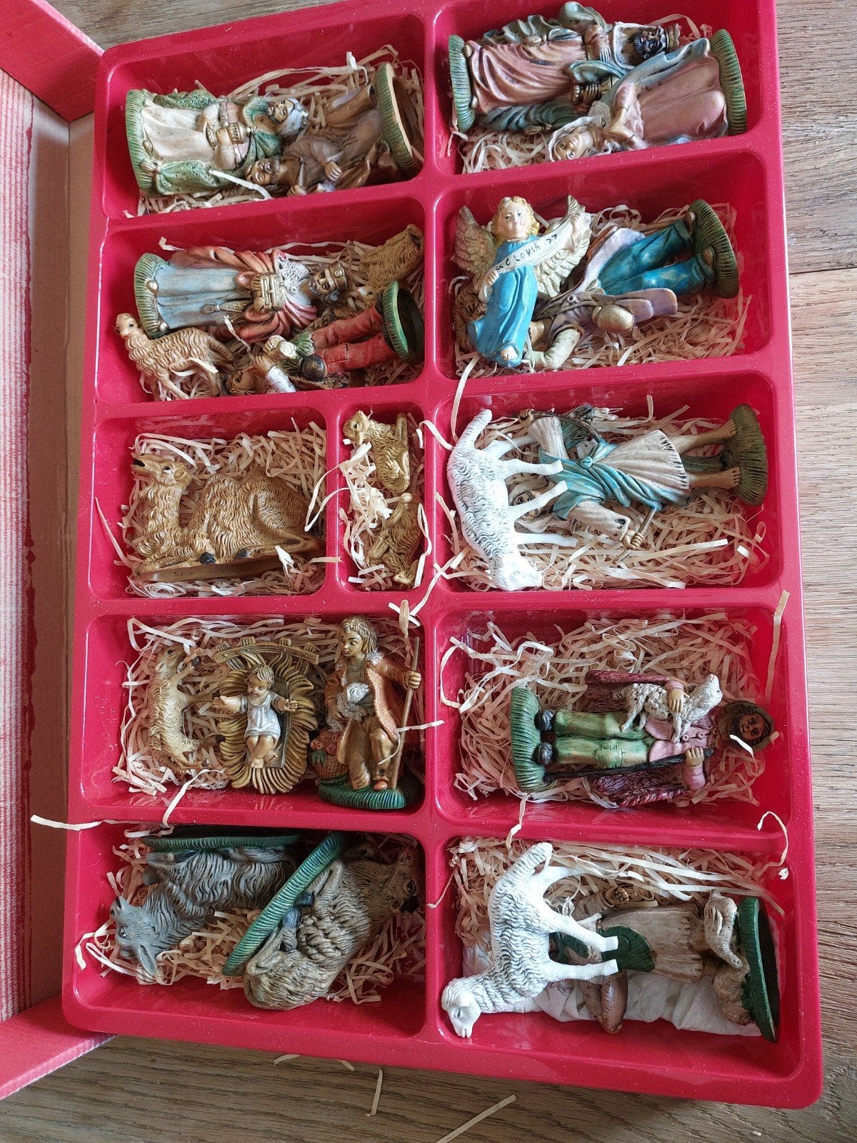 Vintage Italiaanse Kerststalfiguren 60er fontanini stijl, Ophalen of Verzenden, Gebruikt