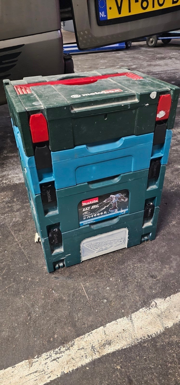 Metabo Metadbox en Makita gereedschapskisten, Ophalen, Gebruikt